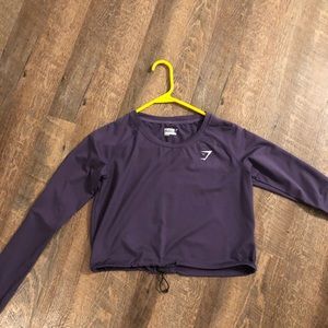 gymshark drawstring crop